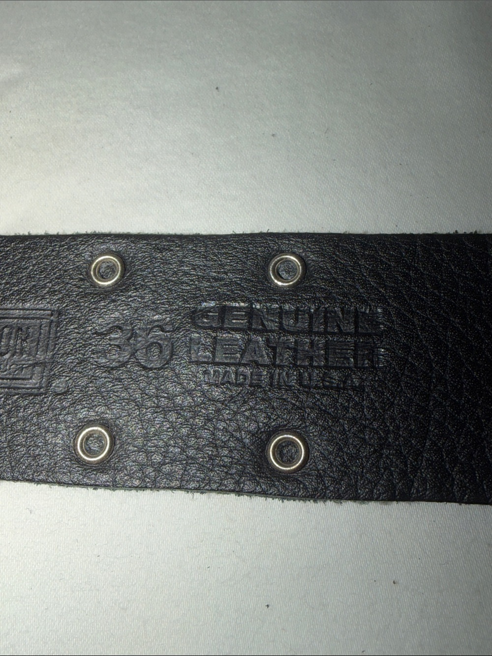 Harley-Davidson Black Leather Studded Belt with Crystals and Silver Logo Emblems - Picture 6 of 11